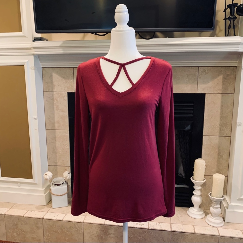 Burgundy Long Sleeve Shirt